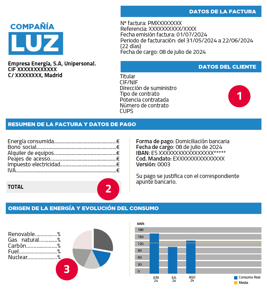 Ejemplo Factura de la luz